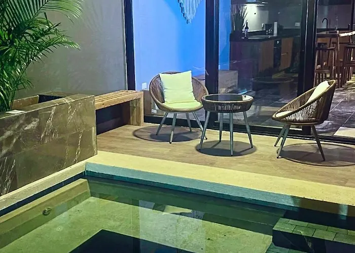 Exclusivo! 2 Dormitorios, 4 Camas, De 1 A 6 Huéspedes Con Terraza Directo A La Alberca Y Otra Alberca Azotea Wifi , Gym , Sauna, Elevador Y Mas!!! Appartement *