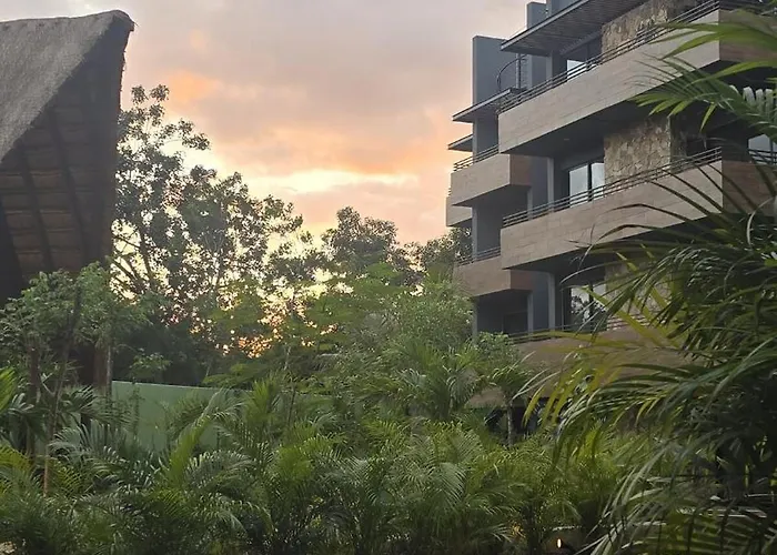 Appartement Exclusivo! 2 Dormitorios, 4 Camas, De 1 A 6 Huéspedes Con Terraza Directo A La Alberca Y Otra Alberca Azotea Wifi , Gym , Sauna, Elevador Y Mas!!! Tulum